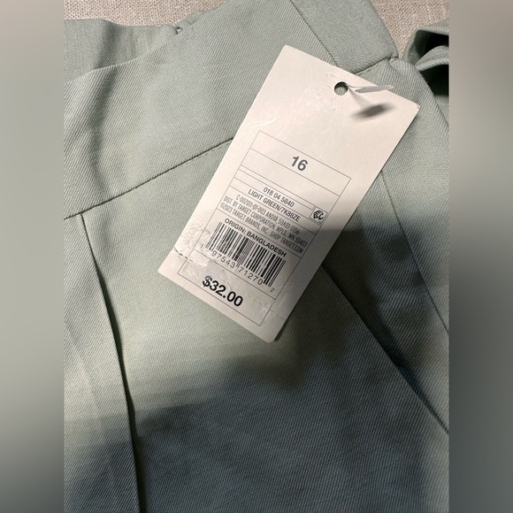 A New Day High-Rise Pleat Front Straight Trousers Pants - Light Green NEW - Picture 5 of 6